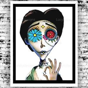 Victor Corpse Bride Sugar Skull Wedding Vivid Art Print 8.5x11